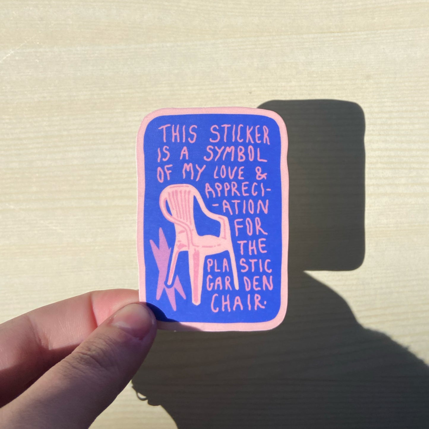 Garden Chair Vinyl Sticker - Blue