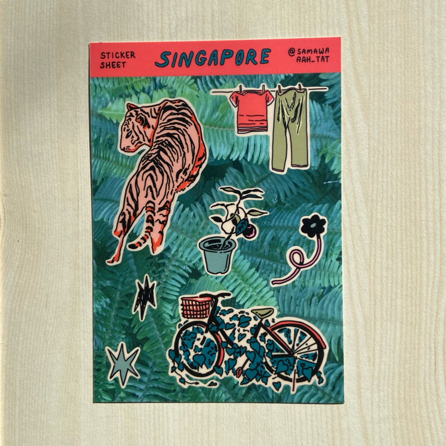 Singapore Vinyl Sticker Sheet