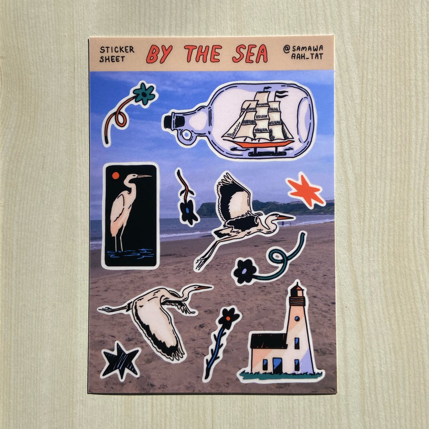 By The Sea Vinyl Sticker Sheet