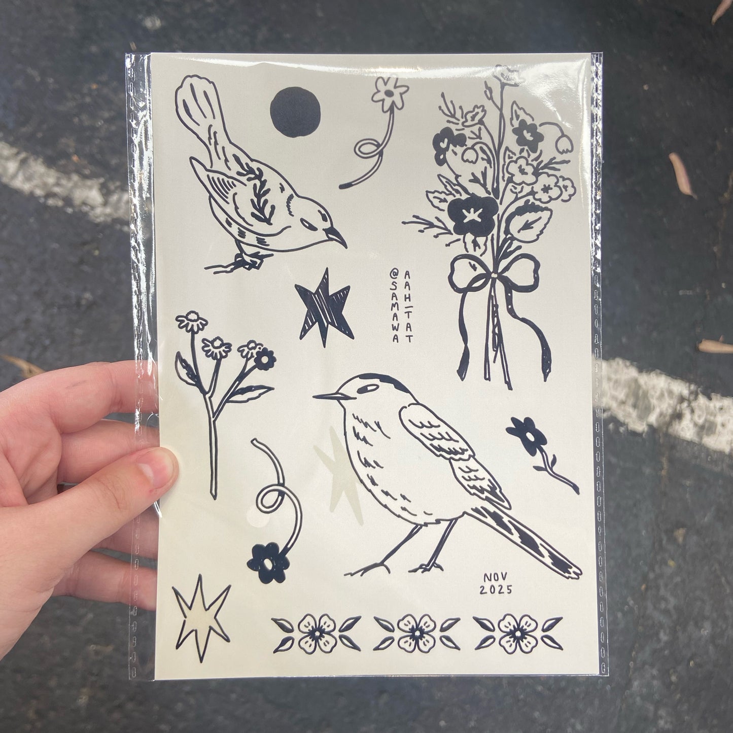 A5 Birds Print