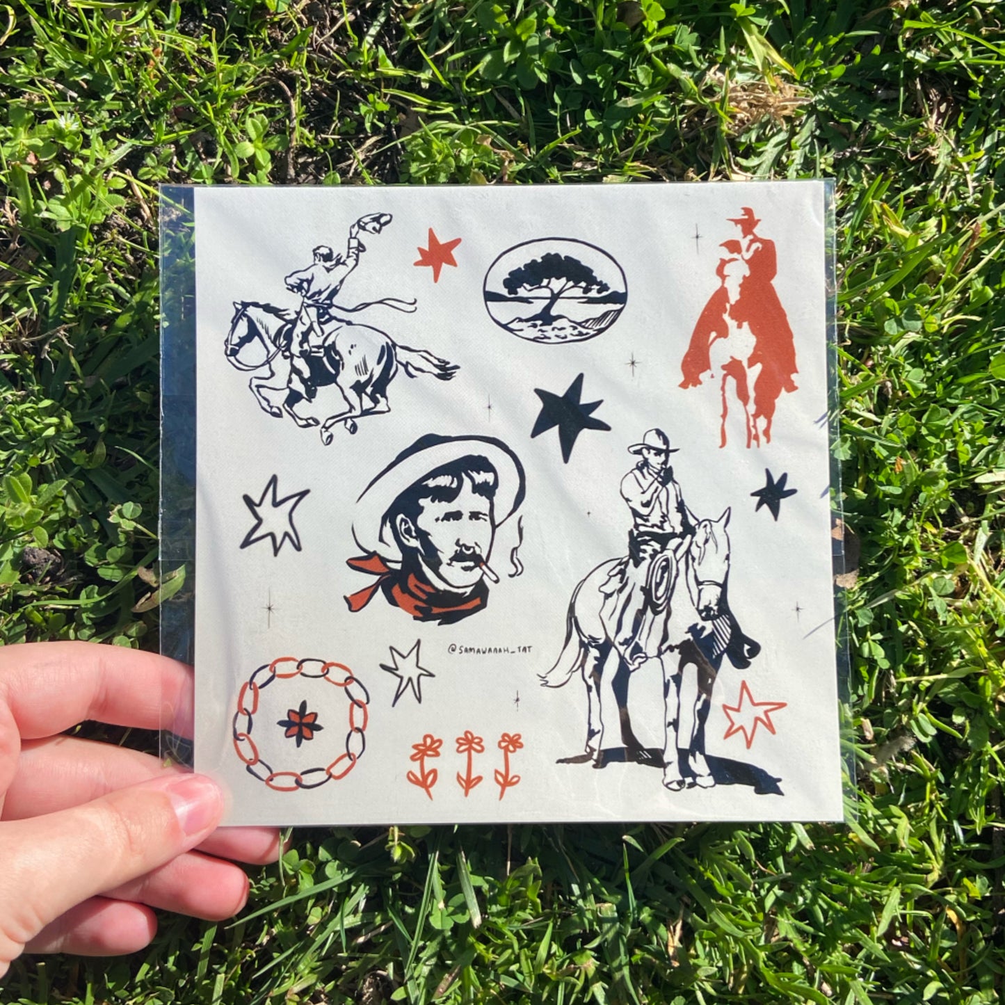 Square Cowboy Print