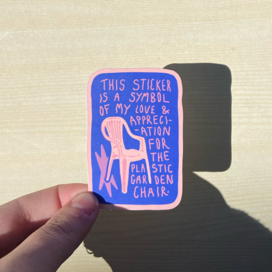 Garden Chair Vinyl Sticker - Blue