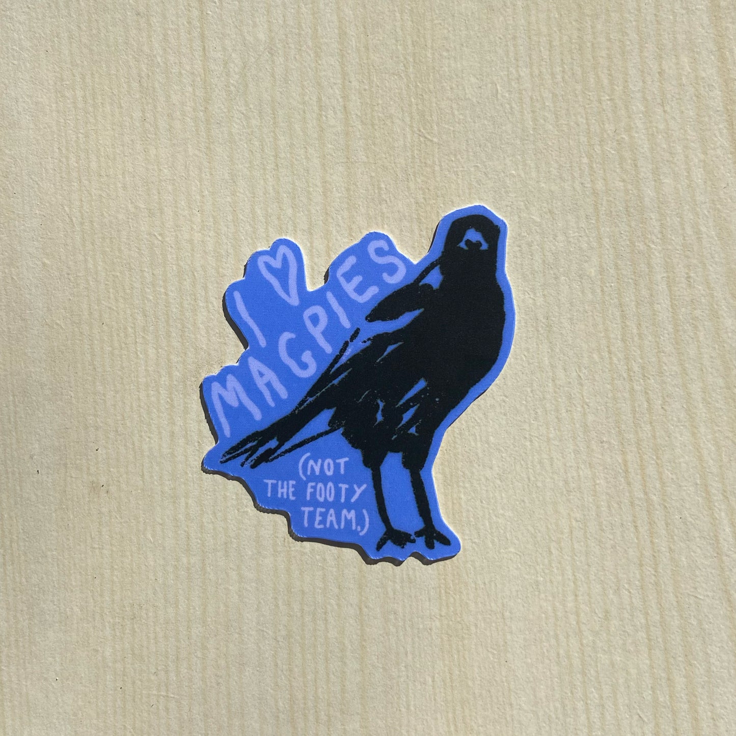 Magpie Vinyl Sticker - Blue