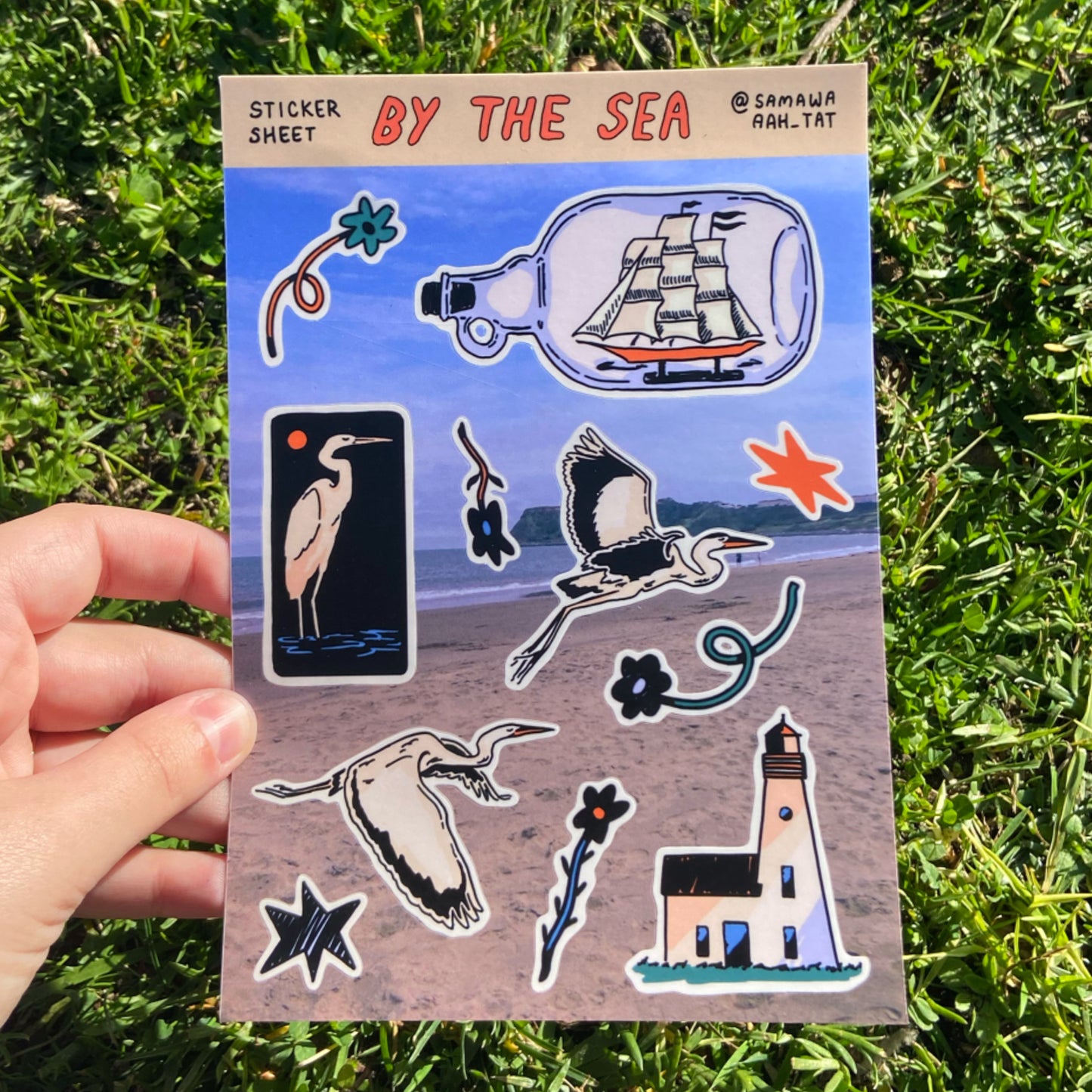 By The Sea Vinyl Sticker Sheet