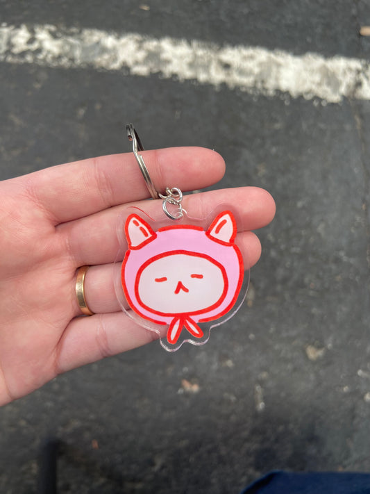 Silly Cat Keychain