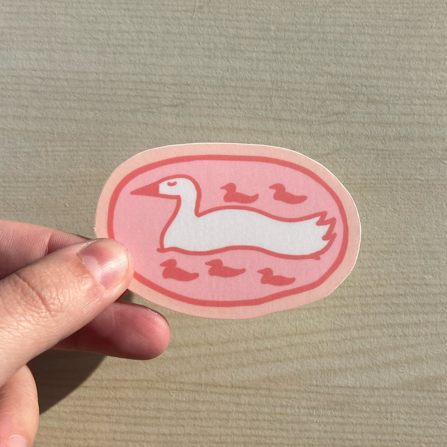 Goose Vinyl Sticker - Pink