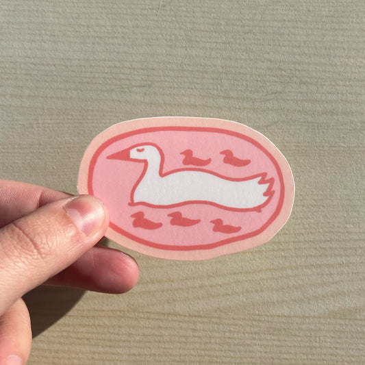 Goose Vinyl Sticker - Pink