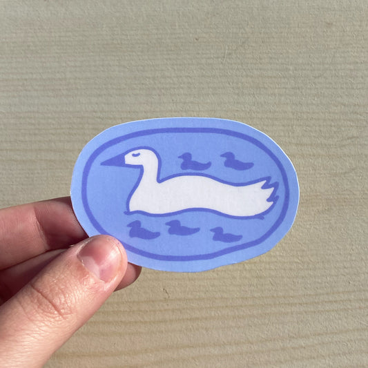 Goose Vinyl Sticker - Blue