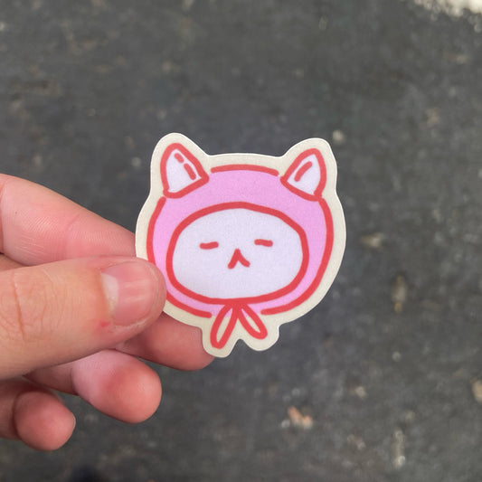 Silly Cat Vinyl Sticker
