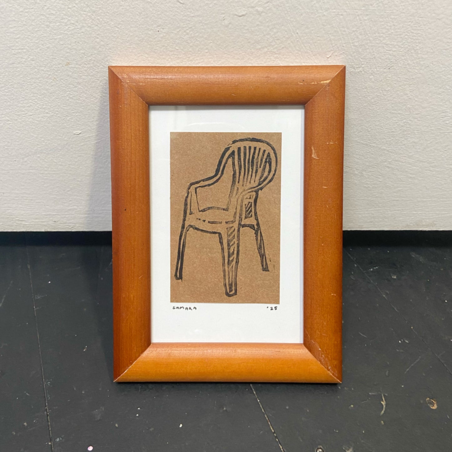 Garden Chair 2 - Framed Handmade Print
