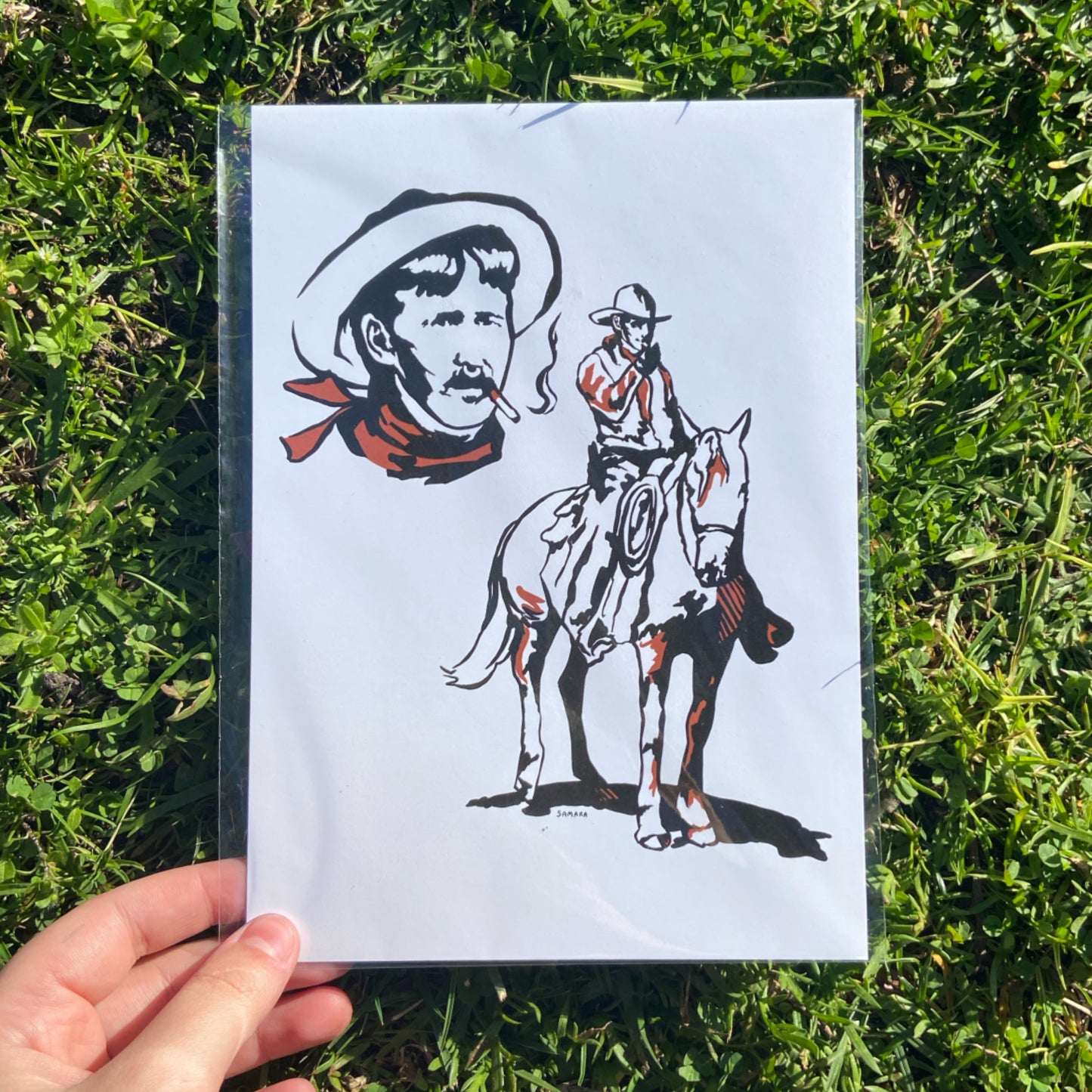 A5 Cowboy Print