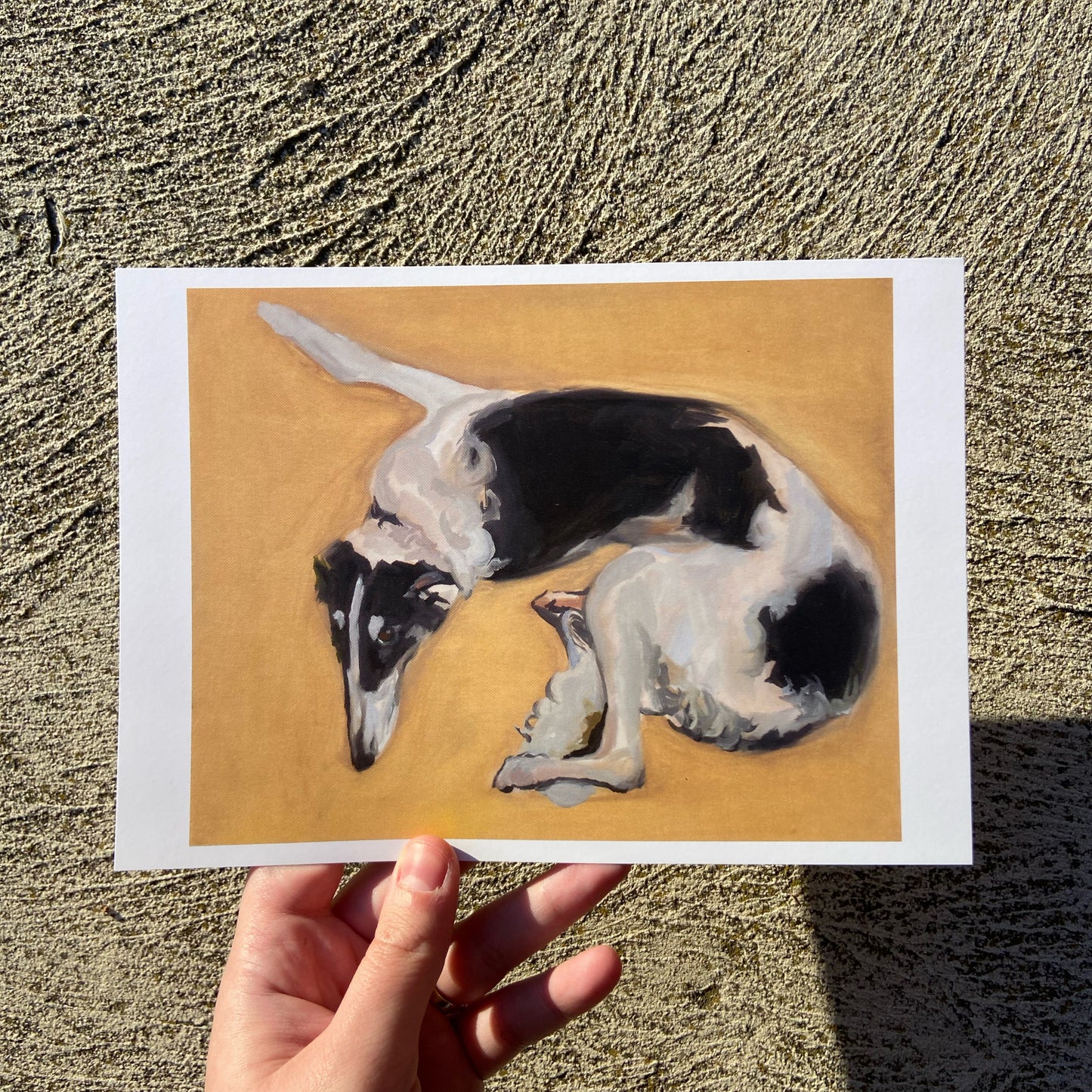 A5 Borzoi Painting Print
