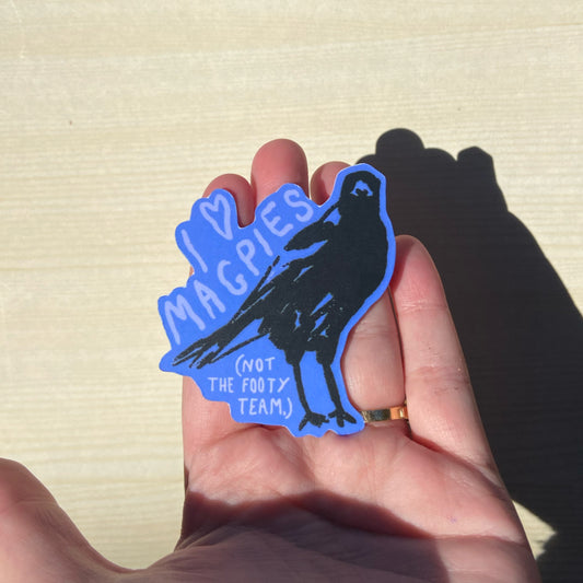 Magpie Vinyl Sticker - Blue