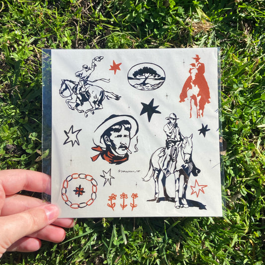 Square Cowboy Print