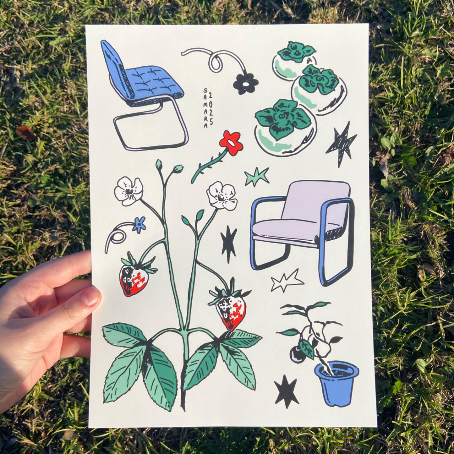A4 Strawberry Print