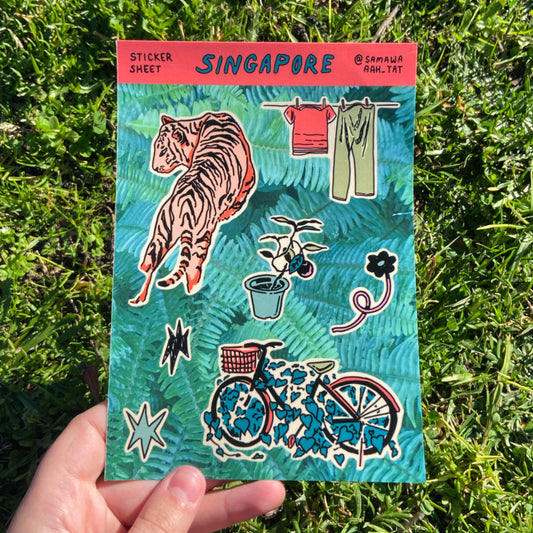 Singapore Vinyl Sticker Sheet
