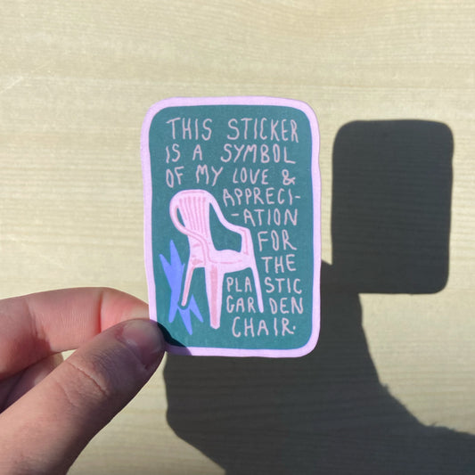 Garden Chair Vinyl Sticker - Green