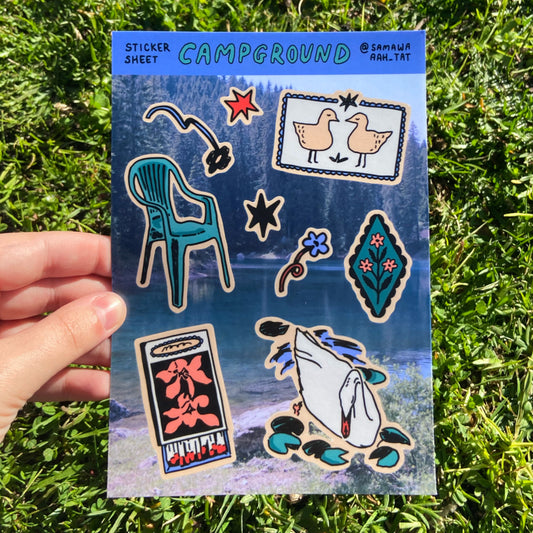 Campground Vinyl Sticker Sheet