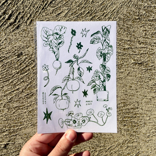A6 Plant Print