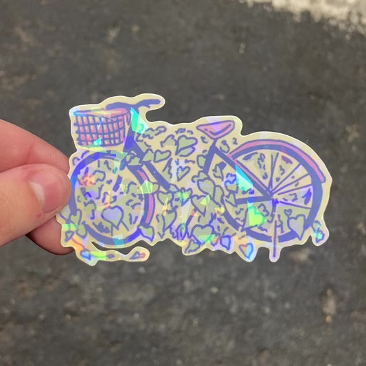 🌟Holographic🌟 Plant Bike Vinyl Sticker